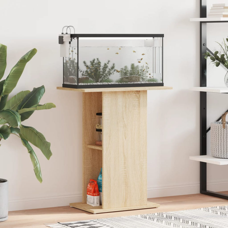Aquariumstandaard 60,5X36X72,5 Cm Bewerkt Hout 60.5 x 36 x 72.5 cm Sonoma eiken
