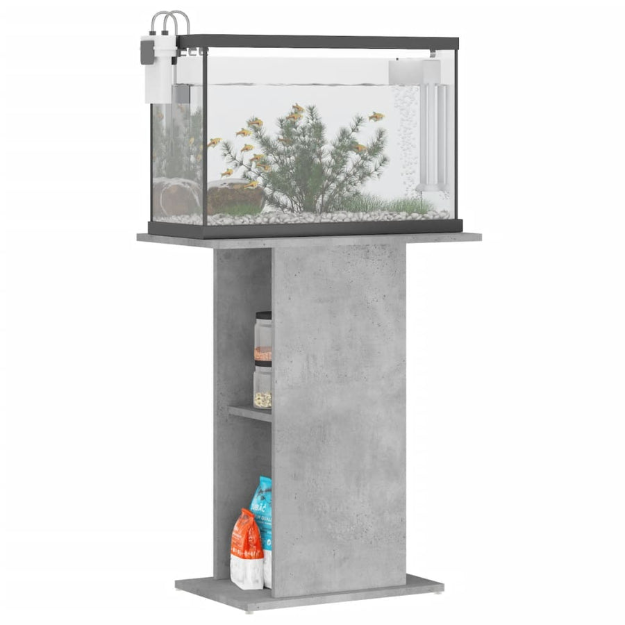 Aquariumstandaard 60,5X36X72,5 Cm Bewerkt Hout 60.5 x 36 x 72.5 cm Betongrijs