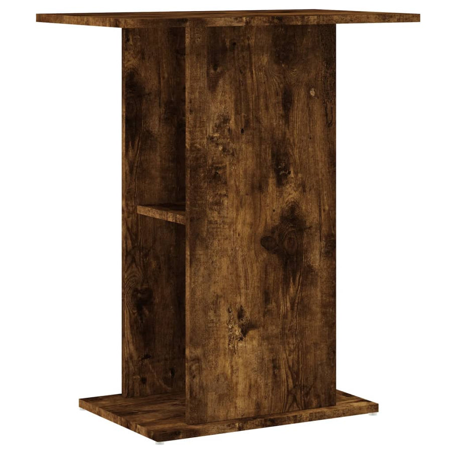 Aquariumstandaard 60,5X36X72,5 Cm Bewerkt Hout 60.5 x 36 x 72.5 cm Gerookt eiken