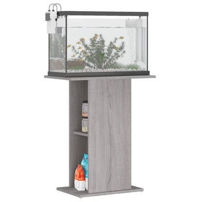 Aquariumstandaard 60,5X36X72,5 Cm Bewerkt Hout 60.5 x 36 x 72.5 cm Grijs sonoma
