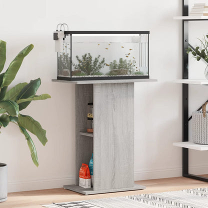 Aquariumstandaard 60,5X36X72,5 Cm Bewerkt Hout 60.5 x 36 x 72.5 cm Grijs sonoma