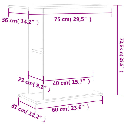 Aquariumstandaard 36X75X72,5 Cm Bewerkt Hout Sonoma Eikenkleur 36 x 75 x 72.5 cm