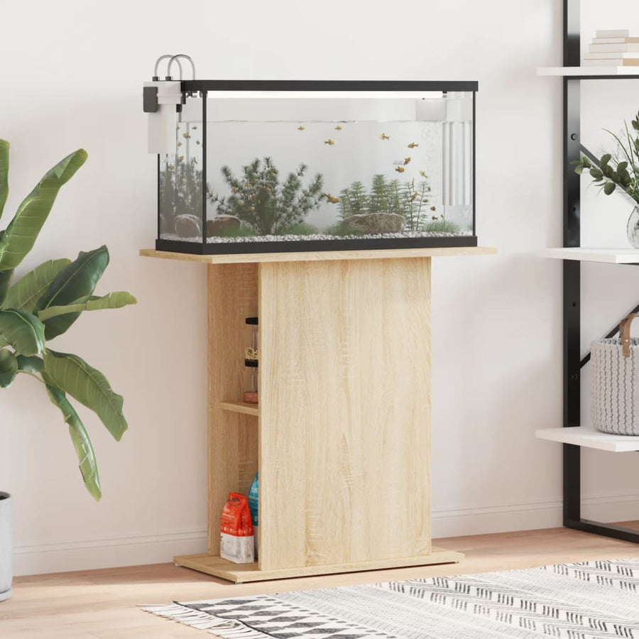 Aquariumstandaard 36X75X72,5 Cm Bewerkt Hout Sonoma Eikenkleur 36 x 75 x 72.5 cm