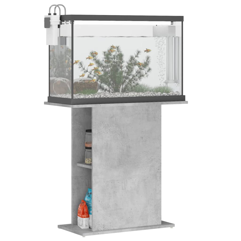 Aquariumstandaard 75X36X72,5 Cm Bewerkt Hout 75 x 36 x 72.5 cm Betongrijs