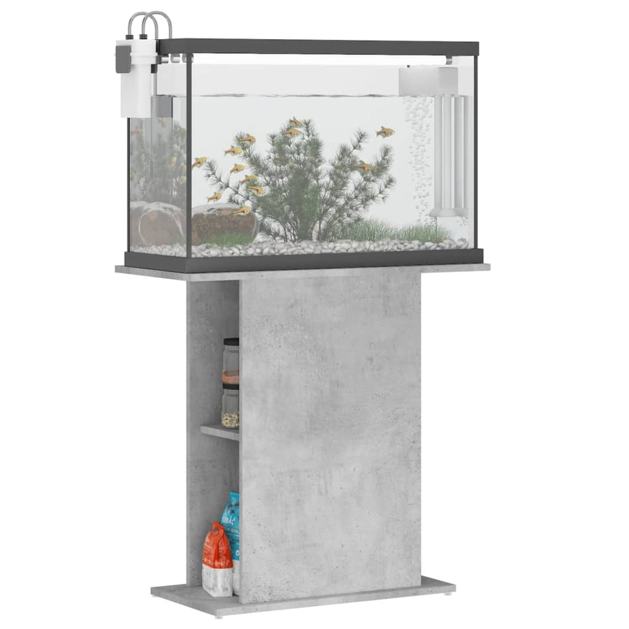 Aquariumstandaard 75X36X72,5 Cm Bewerkt Hout 75 x 36 x 72.5 cm Betongrijs