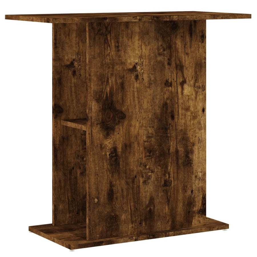 Aquariumstandaard 36X75X72,5 Cm Bewerkt Hout Gerookt Eikenkleur 36 x 75 x 72.5 cm