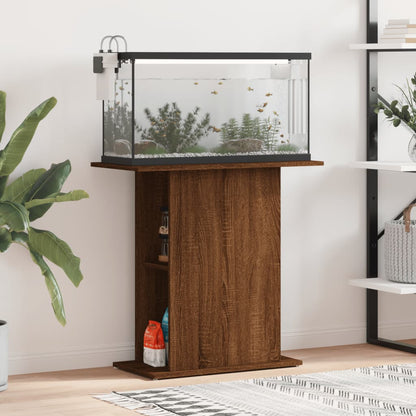 Aquariumstandaard 36X75X72,5 Cm Bewerkt Hout Bruin Eikenkleur 36 x 75 x 72.5 cm Bruineiken