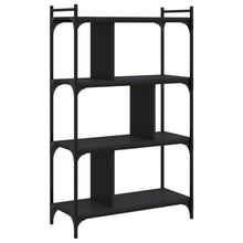 Boekenkast 4-Laags 76X32X123 Cm Bewerkt Hout Zwart