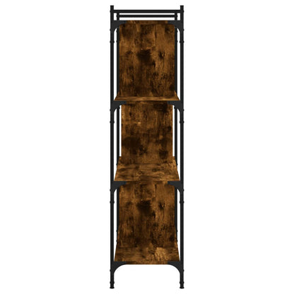 Boekenkast 4-Laags 76X32X123 Cm Bewerkt Hout Gerookt Eikenkleur