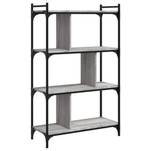 Boekenkast 4-Laags 76X32X123 Cm Bewerkt Hout Grijs Sonoma