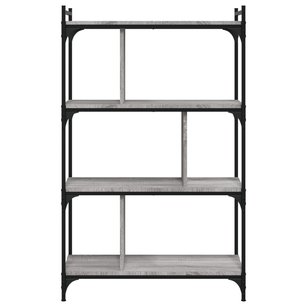 Boekenkast 4-Laags 76X32X123 Cm Bewerkt Hout Grijs Sonoma