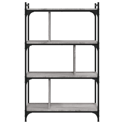 Boekenkast 4-Laags 76X32X123 Cm Bewerkt Hout Grijs Sonoma