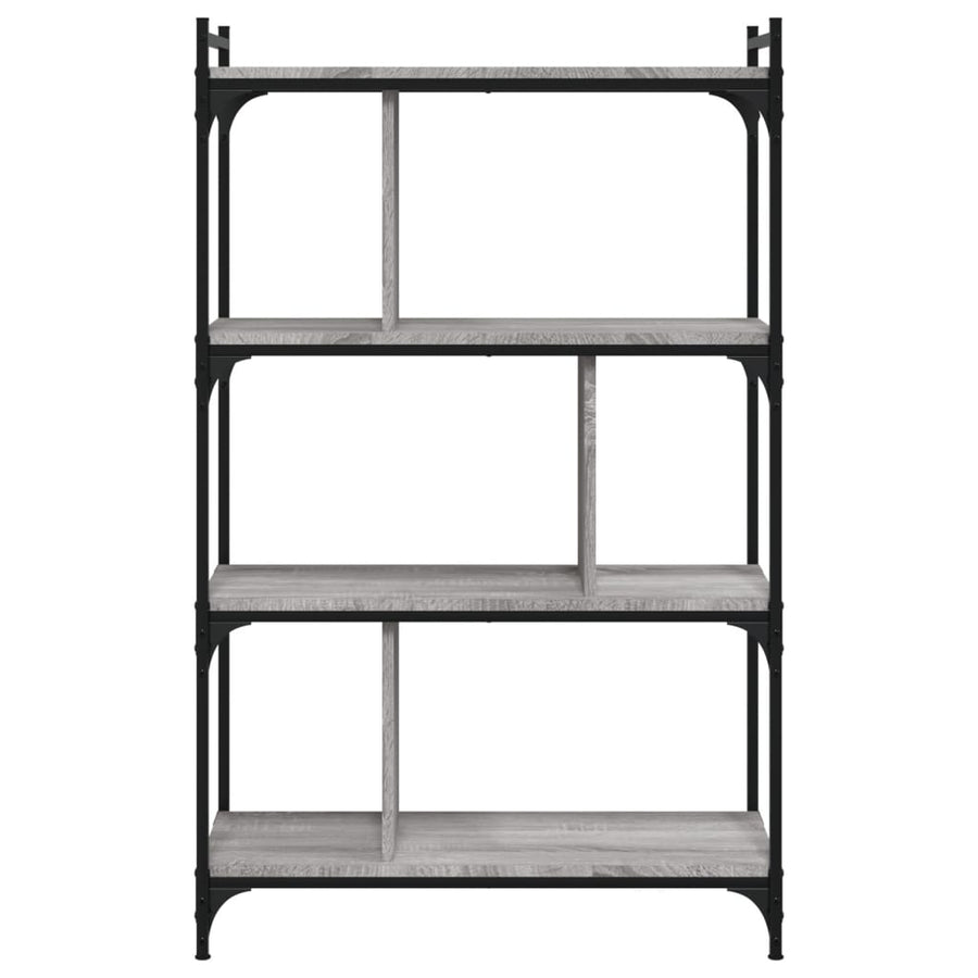 Boekenkast 4-Laags 76X32X123 Cm Bewerkt Hout Grijs Sonoma