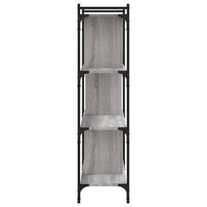 Boekenkast 4-Laags 76X32X123 Cm Bewerkt Hout Grijs Sonoma