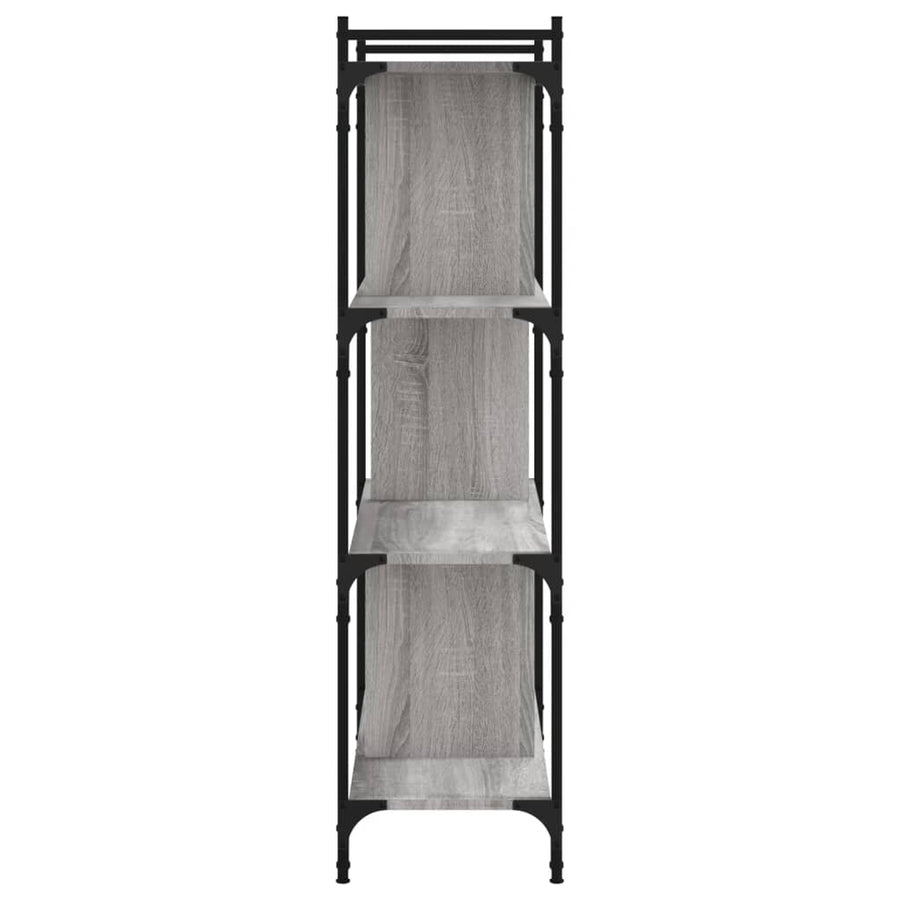Boekenkast 4-Laags 76X32X123 Cm Bewerkt Hout Grijs Sonoma