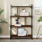 4-Tier Bookcase 76x32x123 cm Engineered Wood Brown Oak
