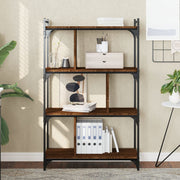 Boekenkast 76x32x123 cm bewerkt hout bruin