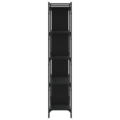 Boekenkast 5-Laags 76X32X158 Cm Bewerkt Hout Zwart