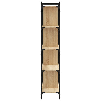 Boekenkast 5-Laags 76X32X158 Cm Bewerkt Hout Sonoma Eikenkleur