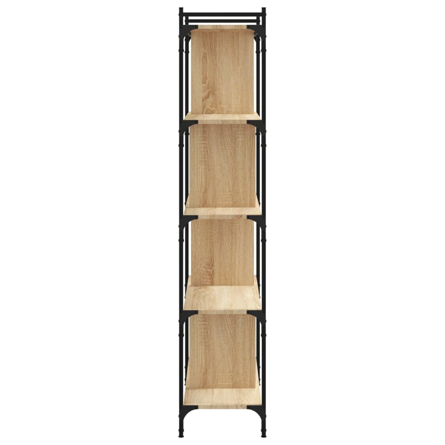 Boekenkast 5-Laags 76X32X158 Cm Bewerkt Hout Sonoma Eikenkleur