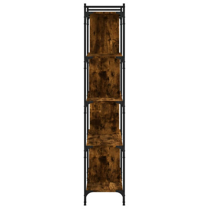 Boekenkast 5-Laags 76X32X158 Cm Bewerkt Hout Gerookt Eikenkleur