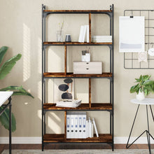 Boekenkast 5-Laags 76X32X158 Cm Bewerkt Hout Gerookt Eikenkleur