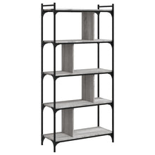 Boekenkast 5-Laags 76X32X158 Cm Bewerkt Hout Grijs Sonoma