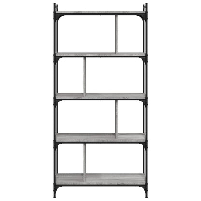 Boekenkast 5-Laags 76X32X158 Cm Bewerkt Hout Grijs Sonoma