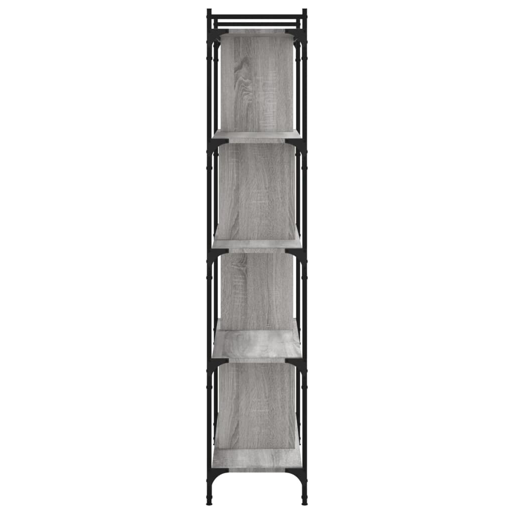 Boekenkast 5-Laags 76X32X158 Cm Bewerkt Hout Grijs Sonoma