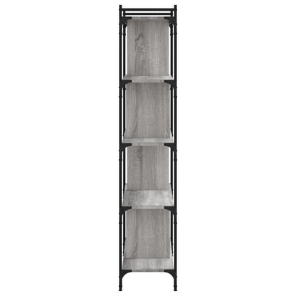 Boekenkast 5-Laags 76X32X158 Cm Bewerkt Hout Grijs Sonoma