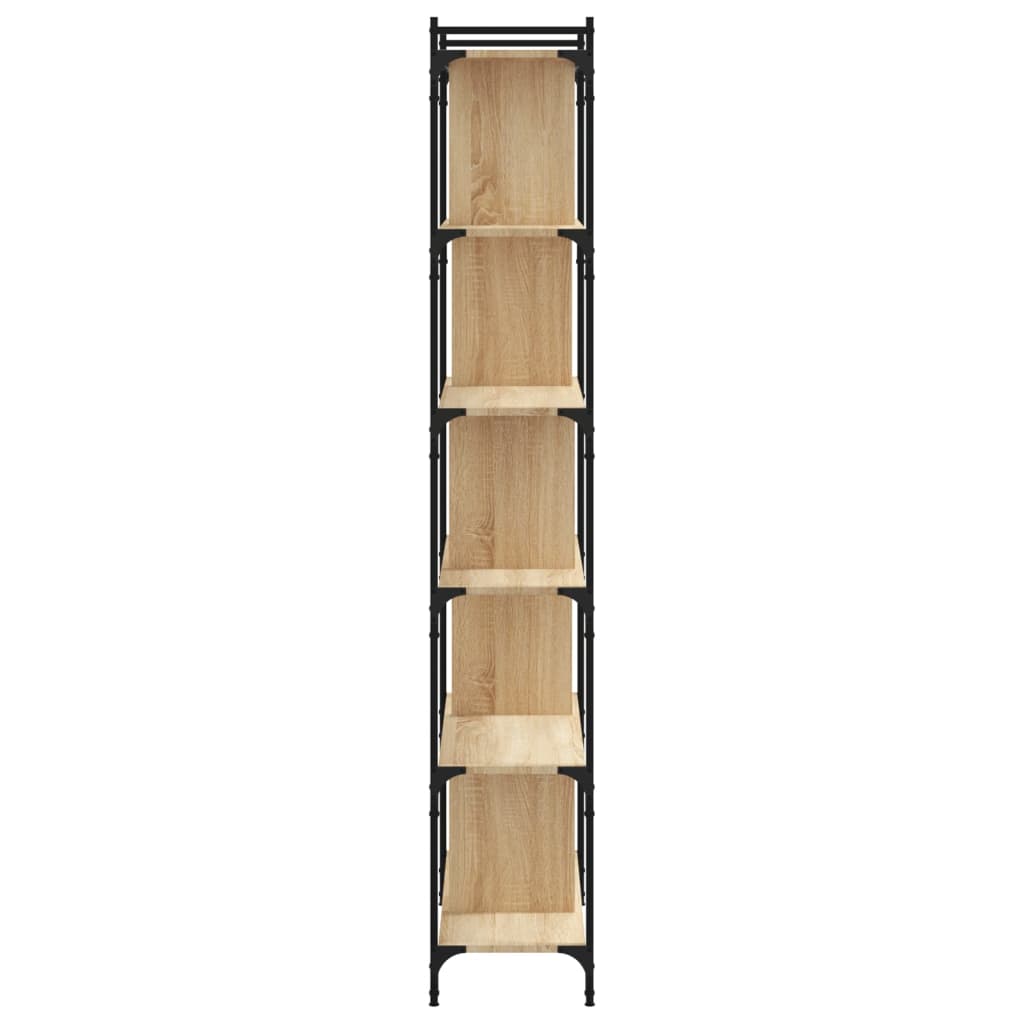 Boekenkast 6-Laags 76X32X192 Cm Bewerkt Hout Sonoma Eikenkleur
