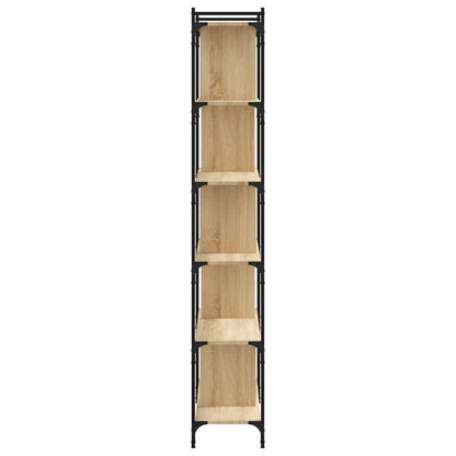 Boekenkast 6-Laags 76X32X192 Cm Bewerkt Hout Sonoma Eikenkleur