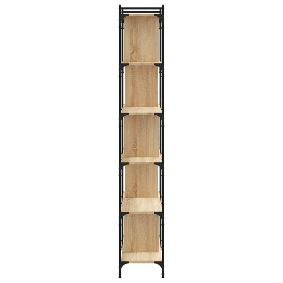 Boekenkast 6-Laags 76X32X192 Cm Bewerkt Hout Sonoma Eikenkleur