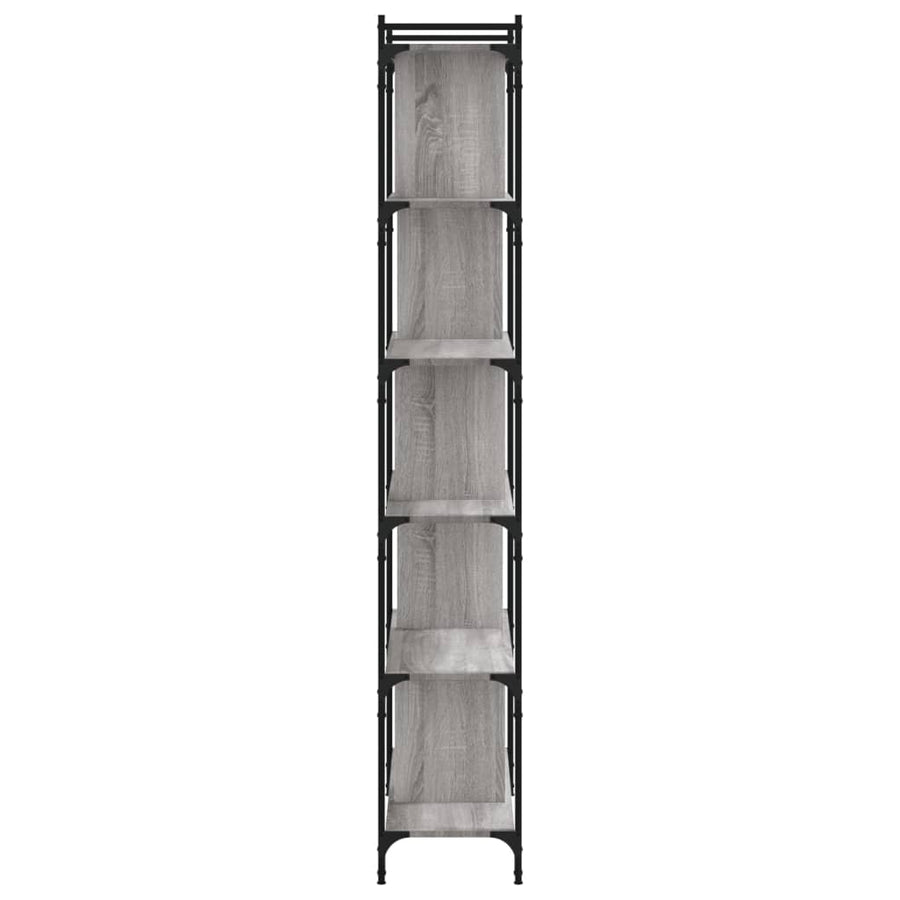 Boekenkast 6-Laags 76X32X192 Cm Bewerkt Hout Grijs Sonoma