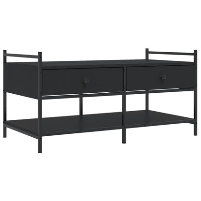 Salontafel Bewerkt Hout 99 x 50 x 50 cm Zwart