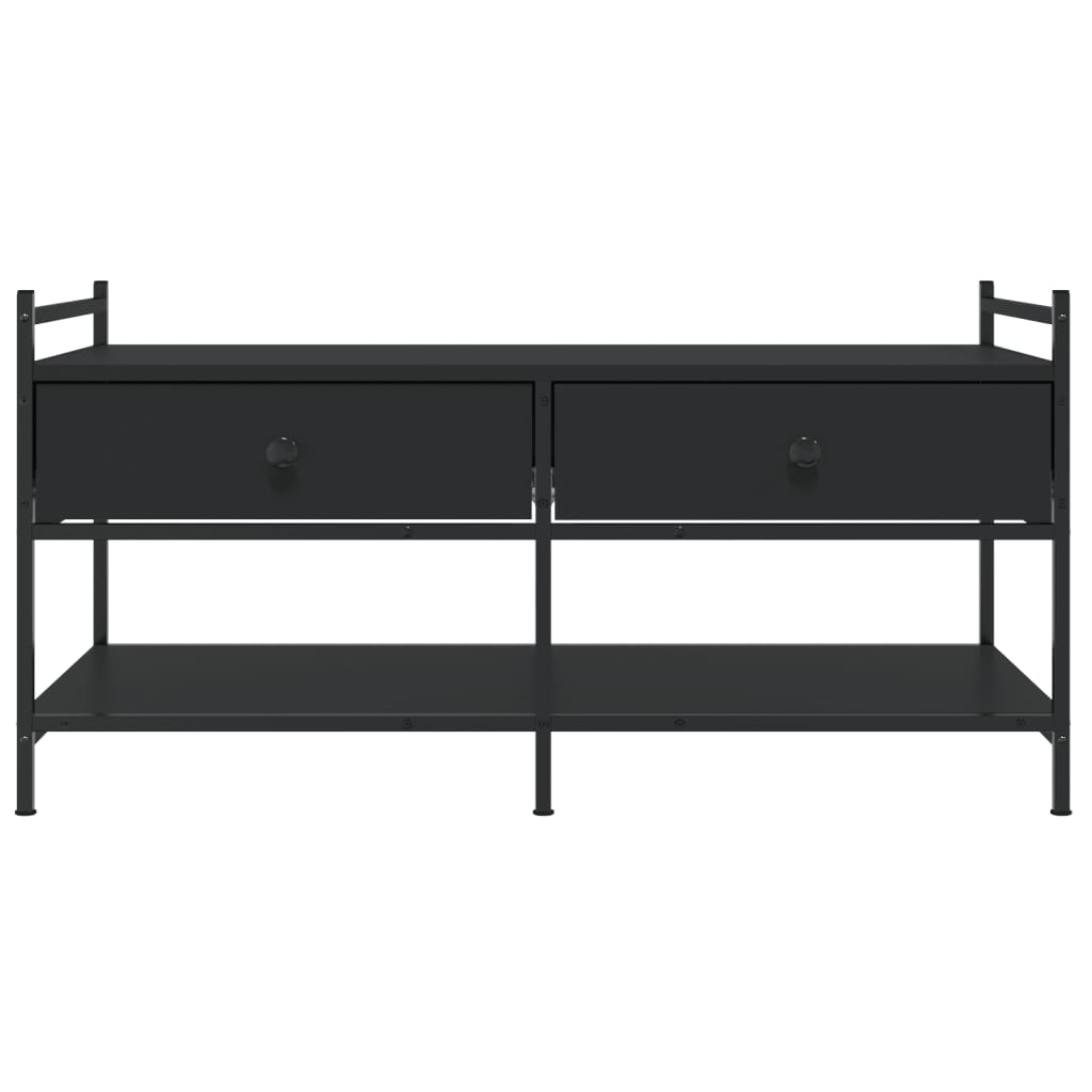 Salontafel Bewerkt Hout 99 x 50 x 50 cm Zwart