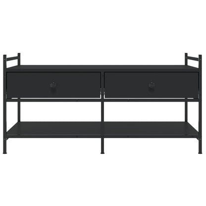 Salontafel Bewerkt Hout 99 x 50 x 50 cm Zwart