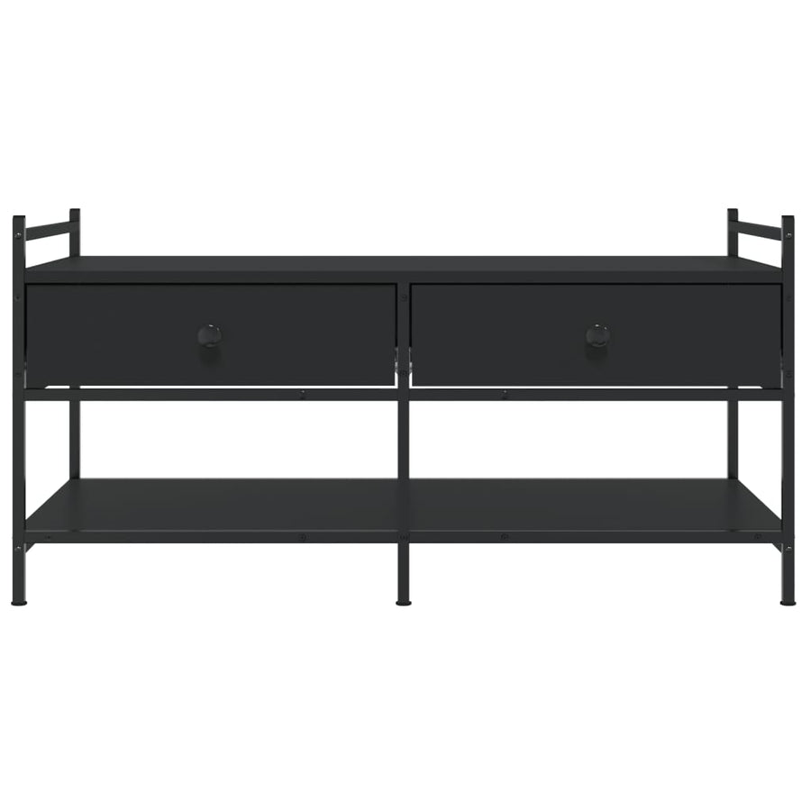 Salontafel Bewerkt Hout 99 x 50 x 50 cm Zwart