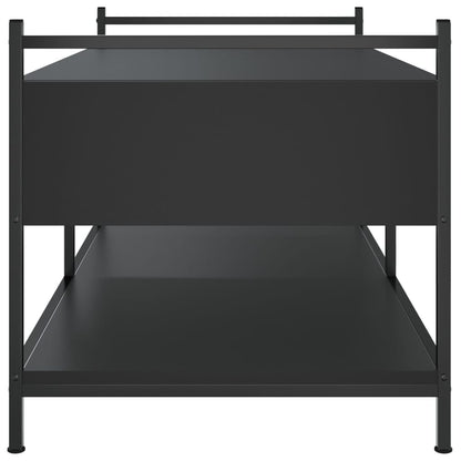 Salontafel Bewerkt Hout 99 x 50 x 50 cm Zwart
