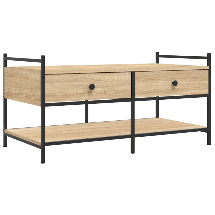 Salontafel Bewerkt Hout Kleurig 99 x 50 x 50 cm Sonoma eiken