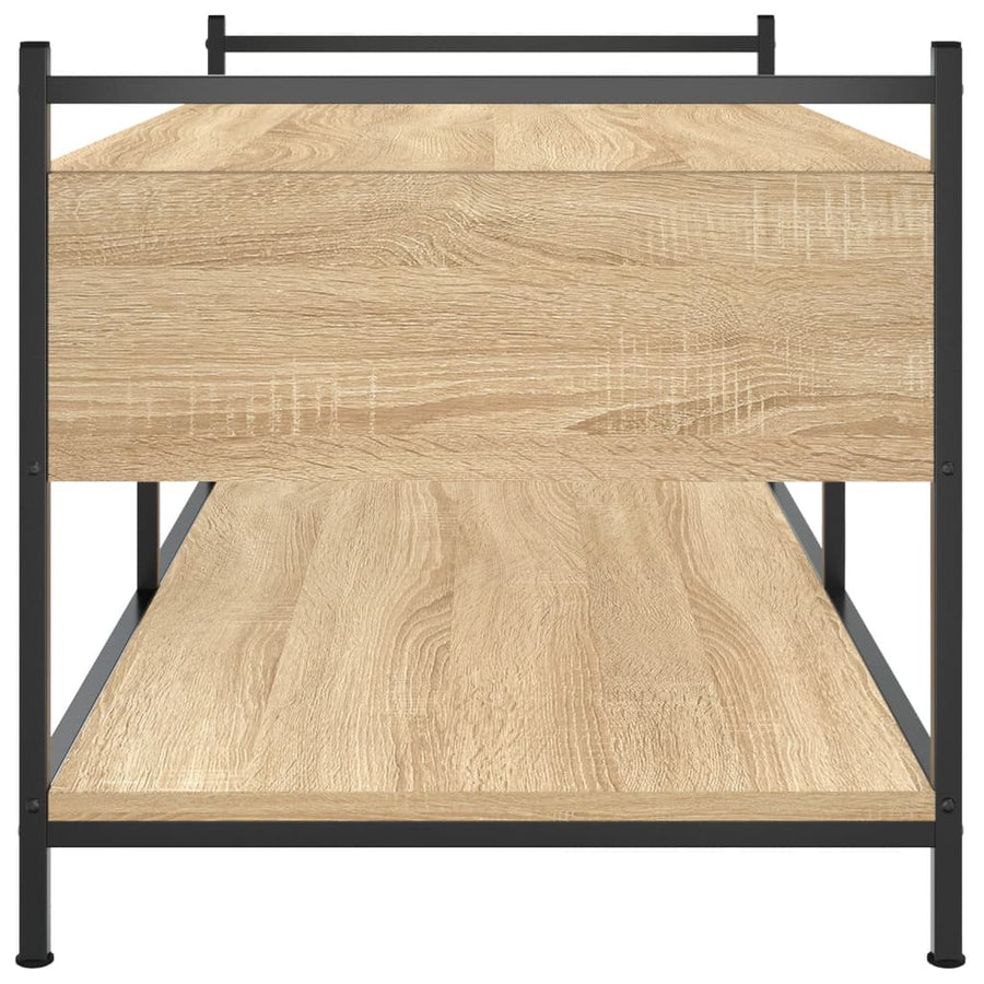 Salontafel Bewerkt Hout Kleurig 99 x 50 x 50 cm Sonoma eiken