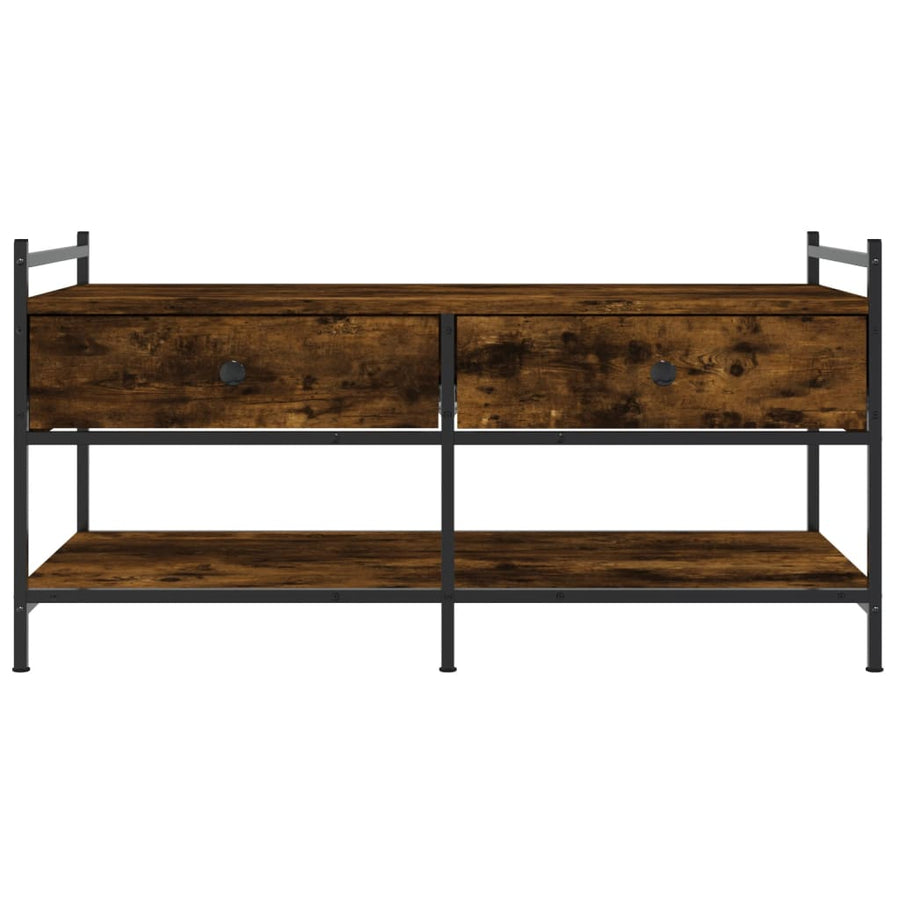 Salontafel Bewerkt Hout Kleurig 99 x 50 x 50 cm Gerookt eiken