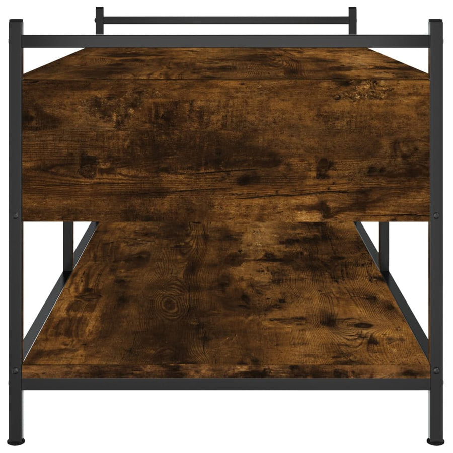 Salontafel Bewerkt Hout Kleurig 99 x 50 x 50 cm Gerookt eiken