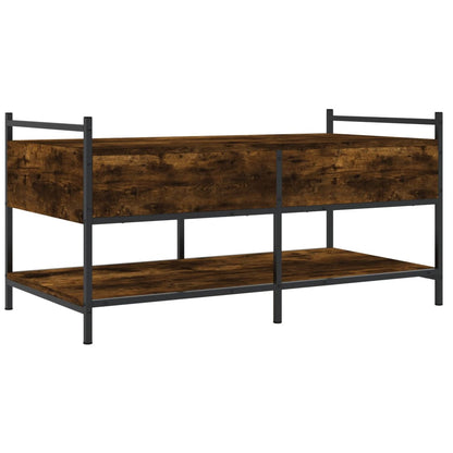 Salontafel Bewerkt Hout Kleurig 99 x 50 x 50 cm Gerookt eiken