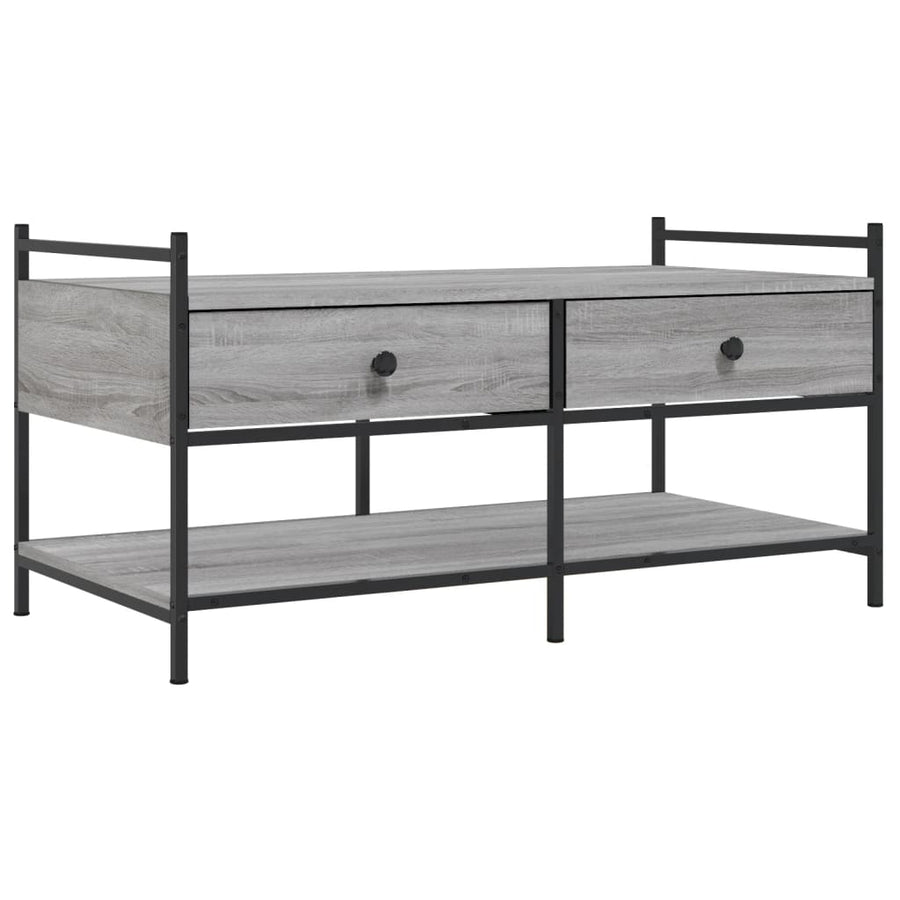 Salontafel Bewerkt Hout Eikenkleurig 99 x 50 x 50 cm Grijs sonoma
