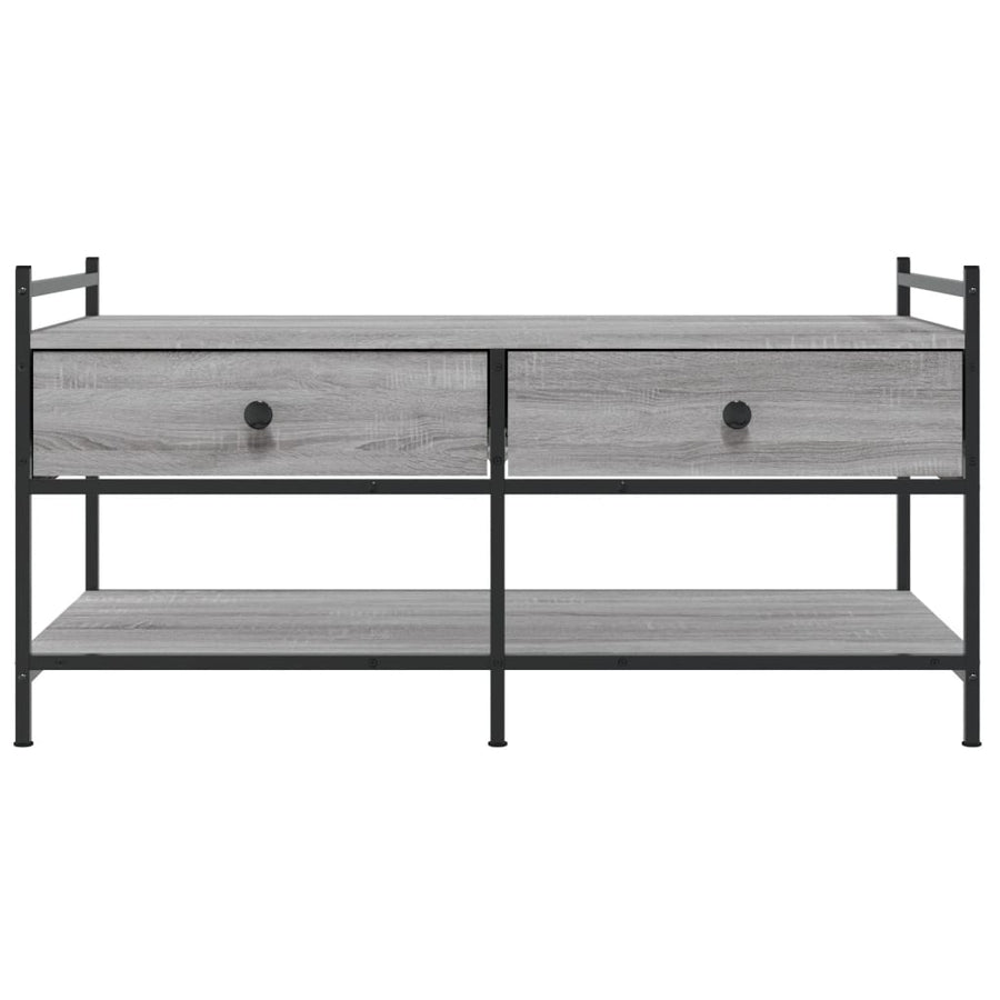 Salontafel Bewerkt Hout Eikenkleurig 99 x 50 x 50 cm Grijs sonoma