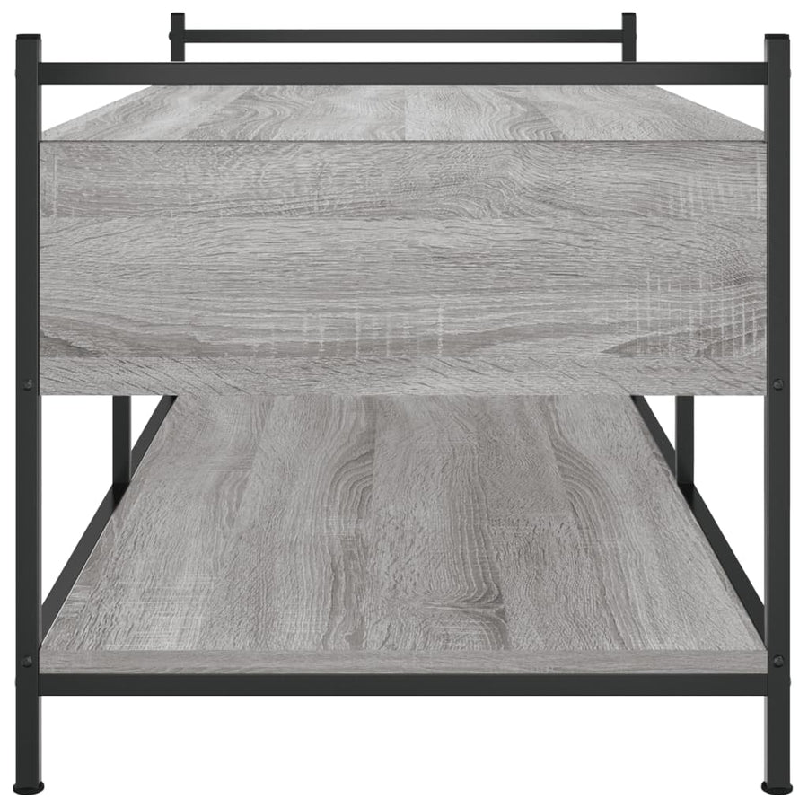 Salontafel Bewerkt Hout Eikenkleurig 99 x 50 x 50 cm Grijs sonoma
