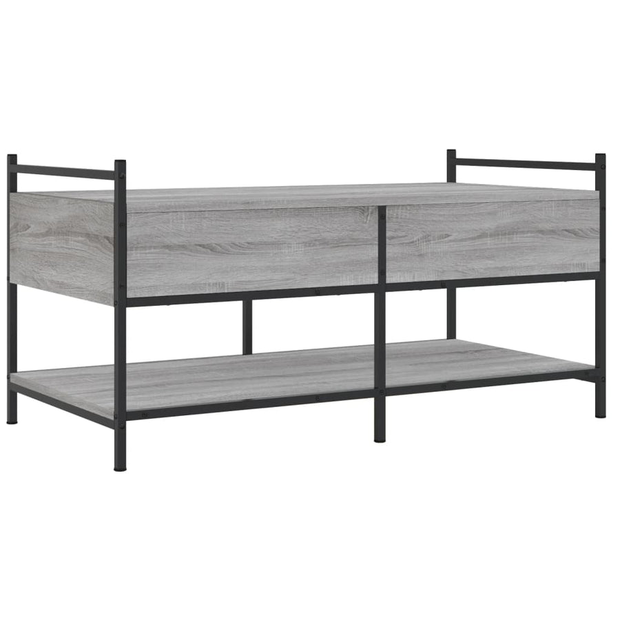 Salontafel Bewerkt Hout Eikenkleurig 99 x 50 x 50 cm Grijs sonoma