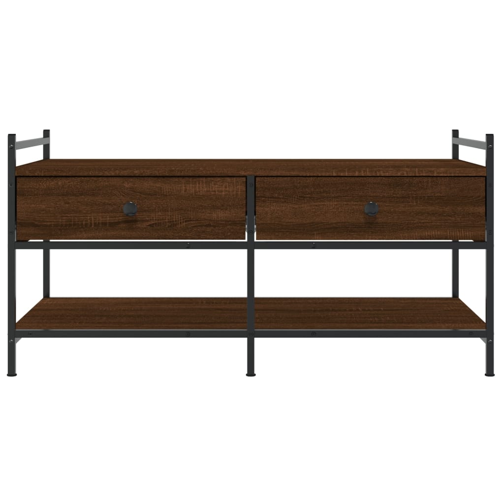 Salontafel Bewerkt Hout 99 x 50 x 50 cm bruin eikenkleur