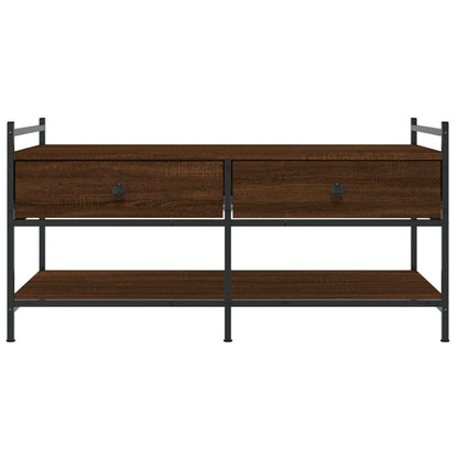 Salontafel Bewerkt Hout 99 x 50 x 50 cm bruin eikenkleur